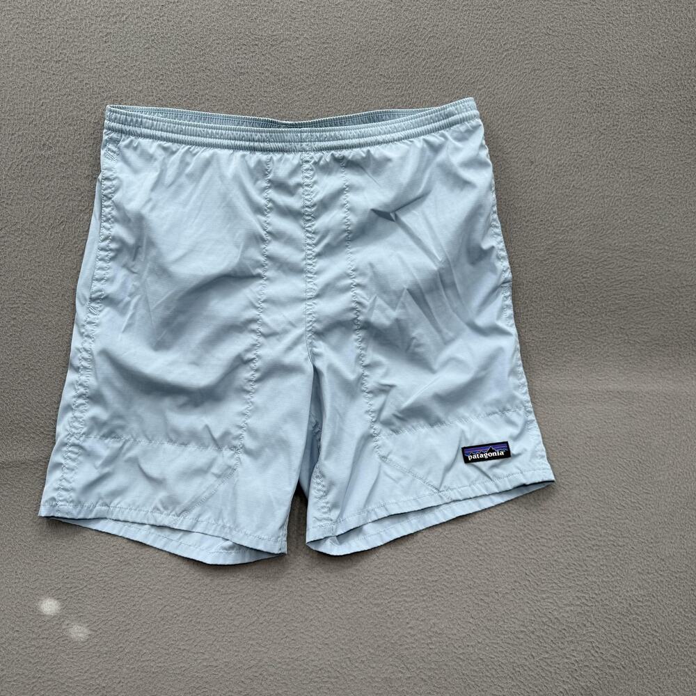 Patagonia Shorts Mens Small‎ Blue Mesh Lined Swim Trunks Drawstring Quick Dry